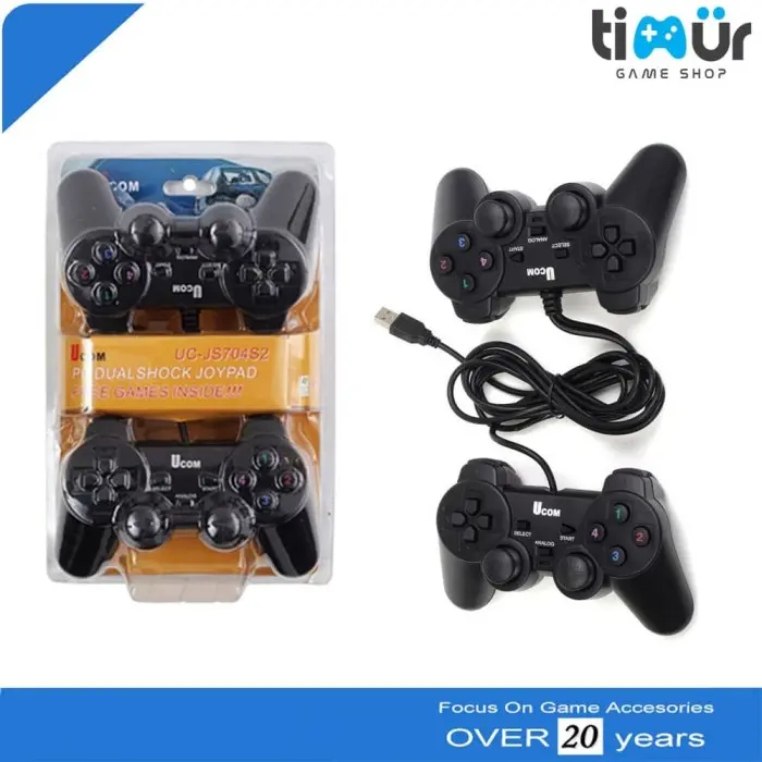 Double Joystick Gamepad USB Stik Stick Dual Shock Komputer PC Laptop 1