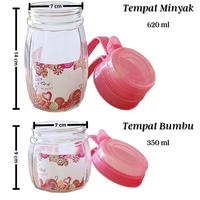 Gambar Tempat Bumbu Dapur Kitchen Botol Minyak Kaca 4 Pcs + Sendok Set - FM dari Formiana Kota Surabaya 5 Tokopedia