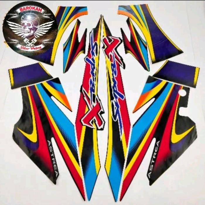 Striping Stiker honda supra x 100 2004 2005 hitam full Stiker Cod 0
