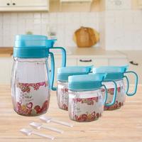 Gambar Tempat Bumbu Dapur Kitchen Botol Minyak Kaca 4 Pcs + Sendok Set - FM dari Formiana Kota Surabaya 3 Tokopedia