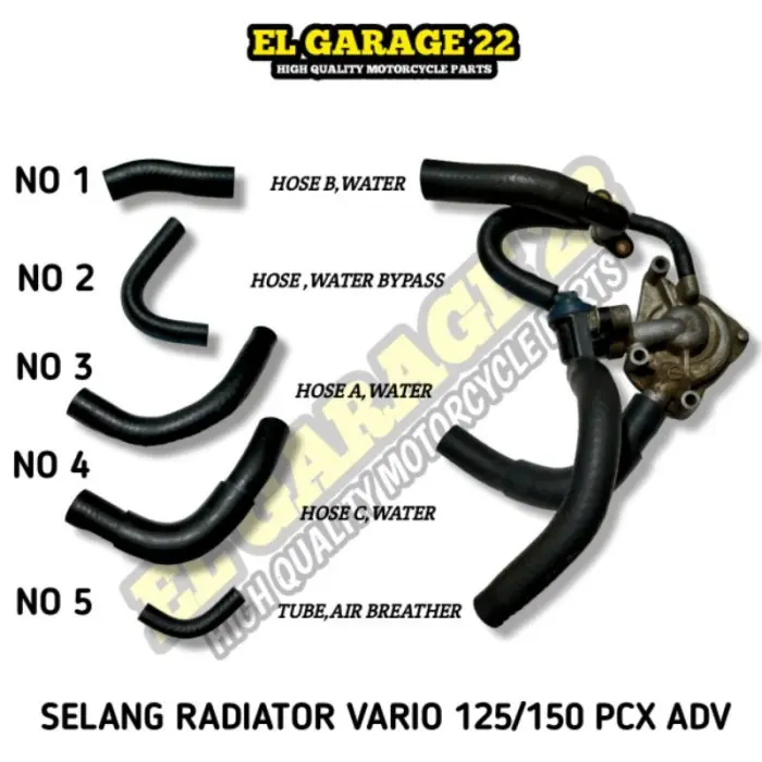SELANG RADIATOR THERMOSTAT PIPA SAMBUNGAN AIR RADIATOR VARIO 125/150 1