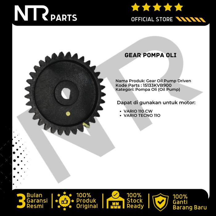 Gambar gear gir pompa oli vario 110 vario tecno 110 karbulator dari NTRPARTS_NEW Kab. Tangerang Tokopedia
