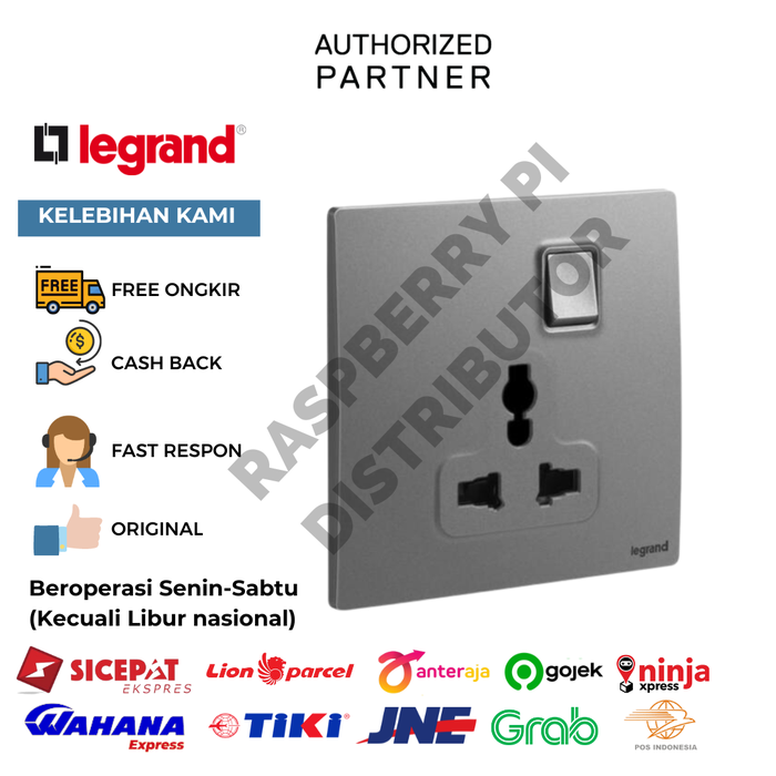Jual LEGRAND MALLIA SENSES 1G MULTISTANDARD SWITCHED SOCKET OUTLET ...