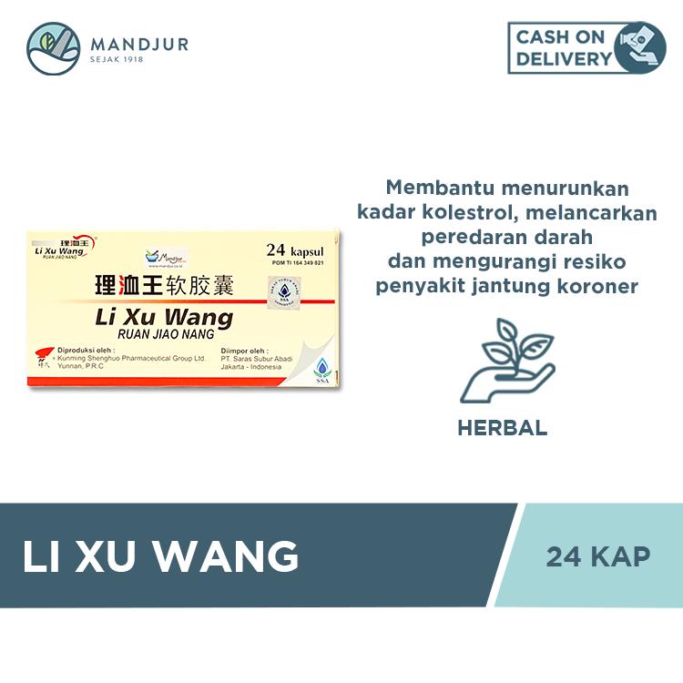 Li Xu Wang Soft Capsule Isi 24 - Obat Pelancar Darah, Kolesterol, Kese