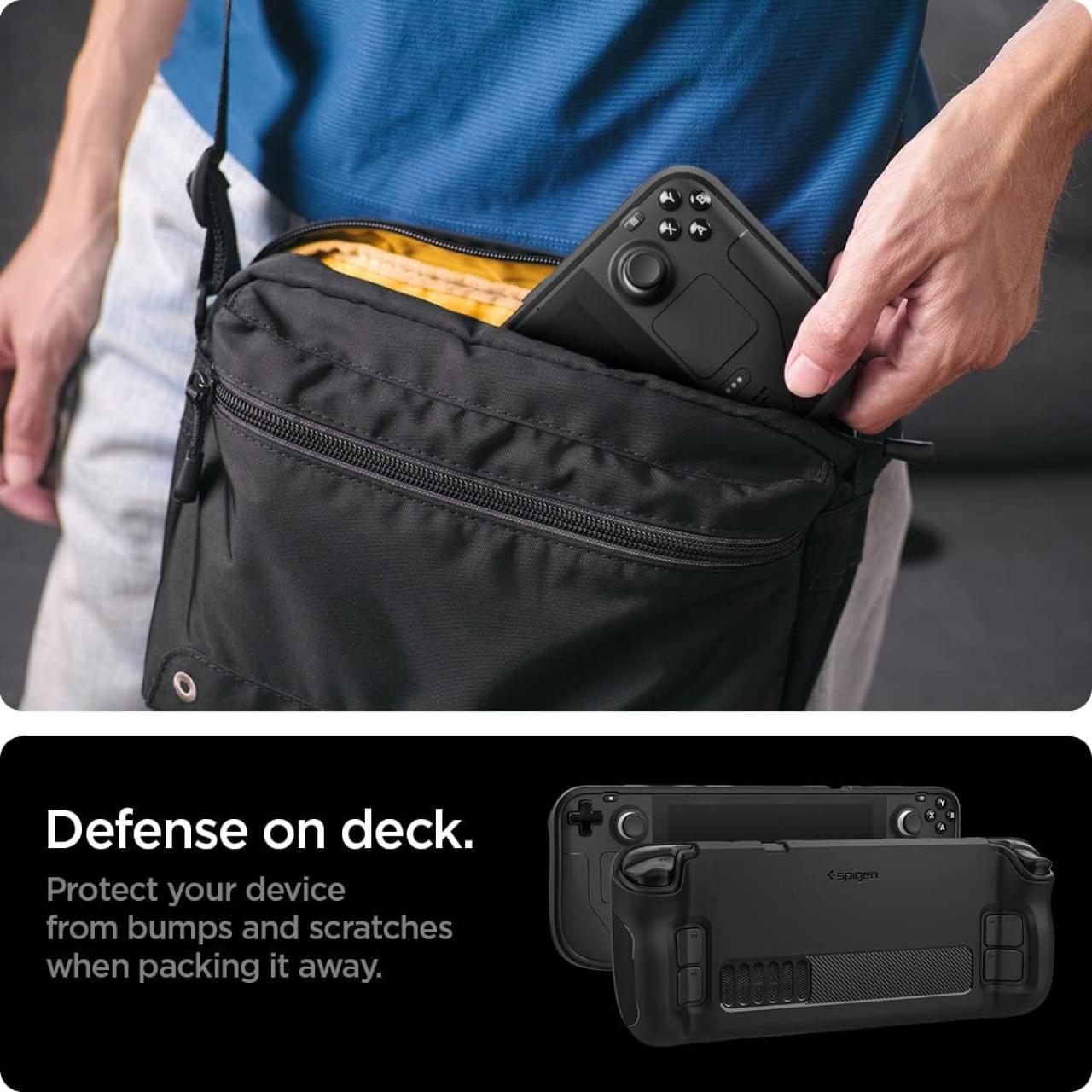 Spigen Steam Deck OLED (2023) / Steam Deck (2022) Case Rugged Armor - Black ACS03730