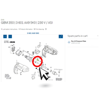 Gambar Original Sparepart Bosch Pressure Plate GBM 350 Pos No 15 Brush Plate dari Bosch Tools Authorized DNY Kota Surabaya 2 Tokopedia