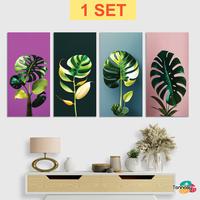 Gambar Hiasan Dinding Aesthetic Tennesy 1 Set isi 4 panel Bunga Tulip 15x30CM Isi 4  Pajangan Gantungan - X19A dari Tennesy Kota Malang 4 Tokopedia