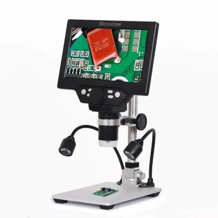 Mikroskop Digital 12MP 1200X Monitor 7Inch Stand Lampu G1200 Taffware 1