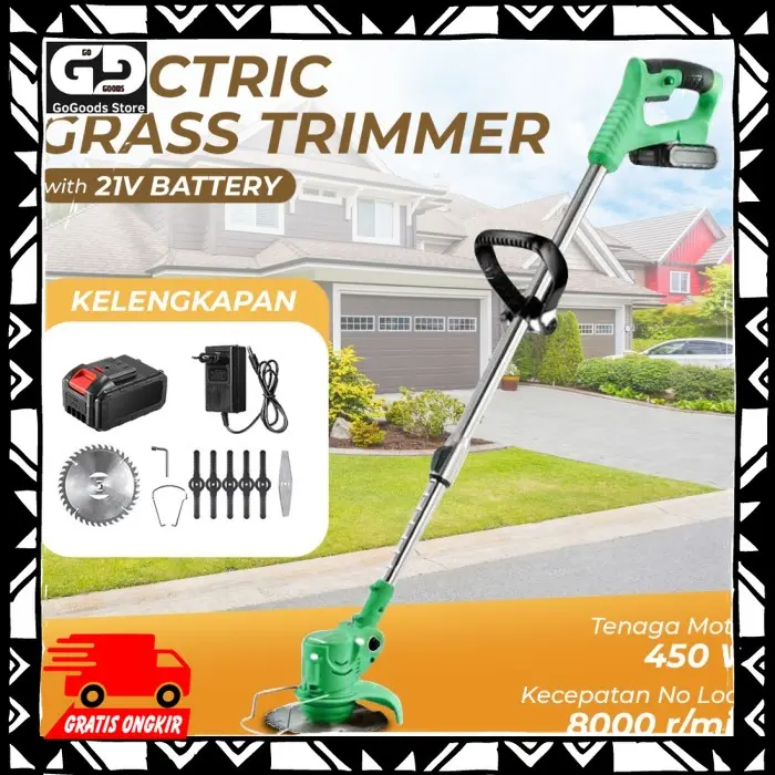 Mesin Pemotong Rumput Taman Grass Cutter Battery 21V YY-GCJ00 DEXCOM 0