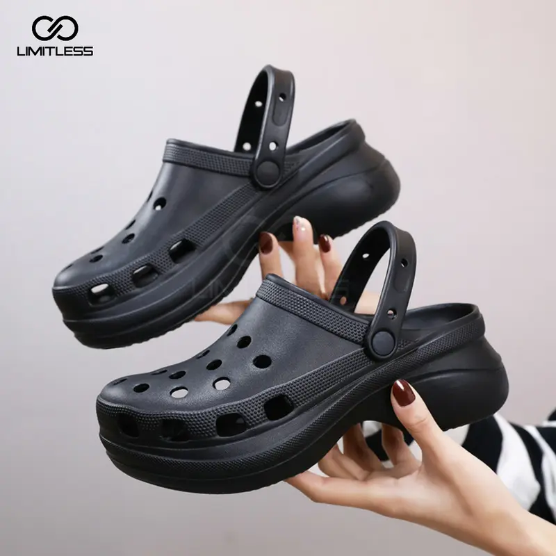 Sandal Wanita Slip On Baim Fuji Polos Viral Sandal Cewek Selop Wedges 3