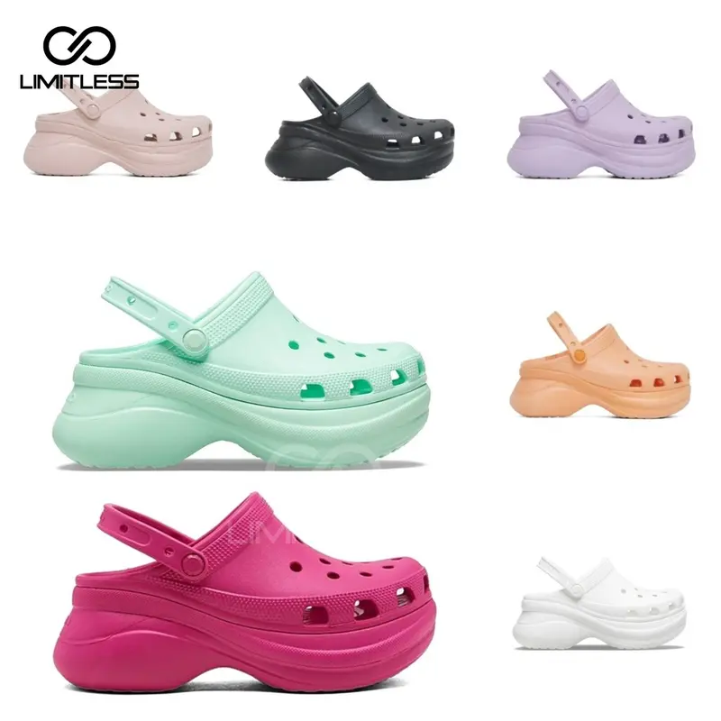 Sandal Wanita Slip On Baim Fuji Polos Viral Sandal Cewek Selop Wedges 1