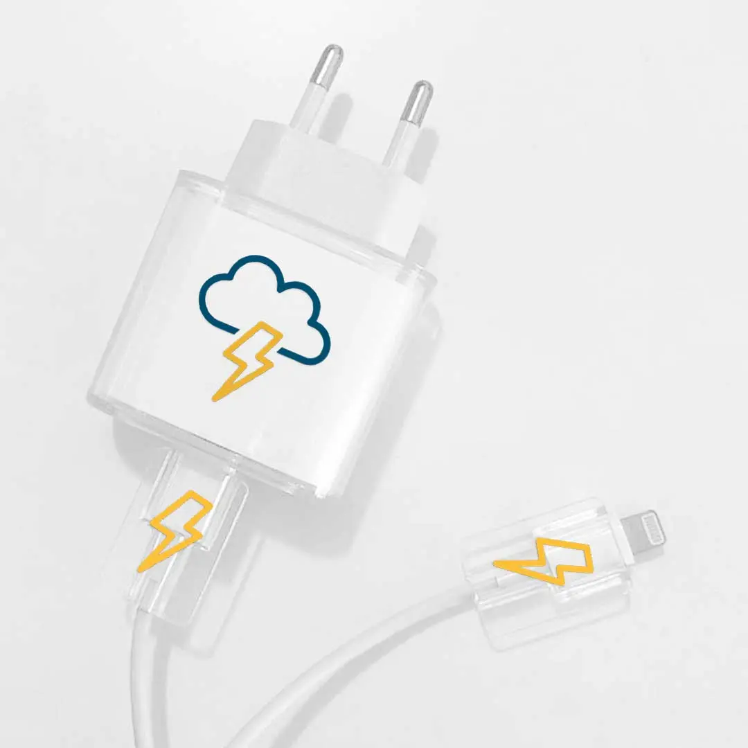 Charger Case iPhone 18W 20W Liquid Crystal - Thunder Cloud