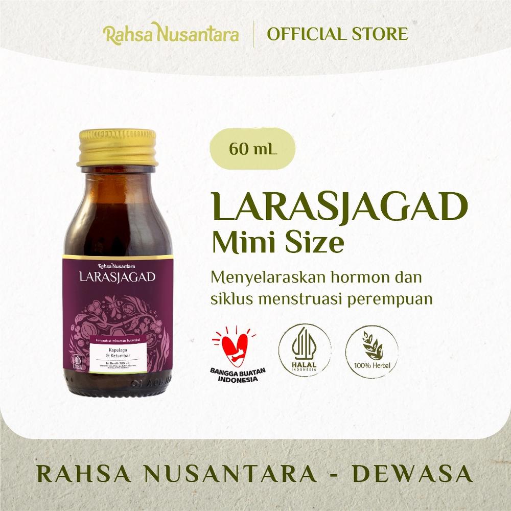 Larasjagad Mini Size 60mL | BPOM - Ramuan Herbal untuk Hormon Sehat &