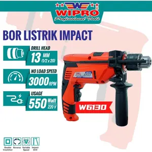 Mesin Bor Listrik Bor Impact 13mm - WIPRO W6130