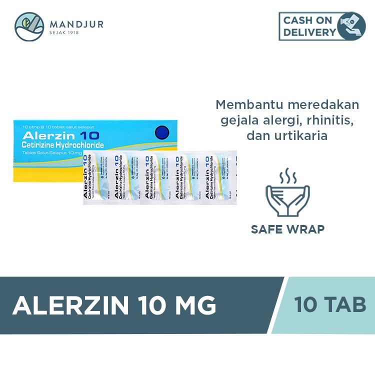 Alerzin 10 Mg 10 Tablet - Obat Rhinitis Dan Gatal Alergi