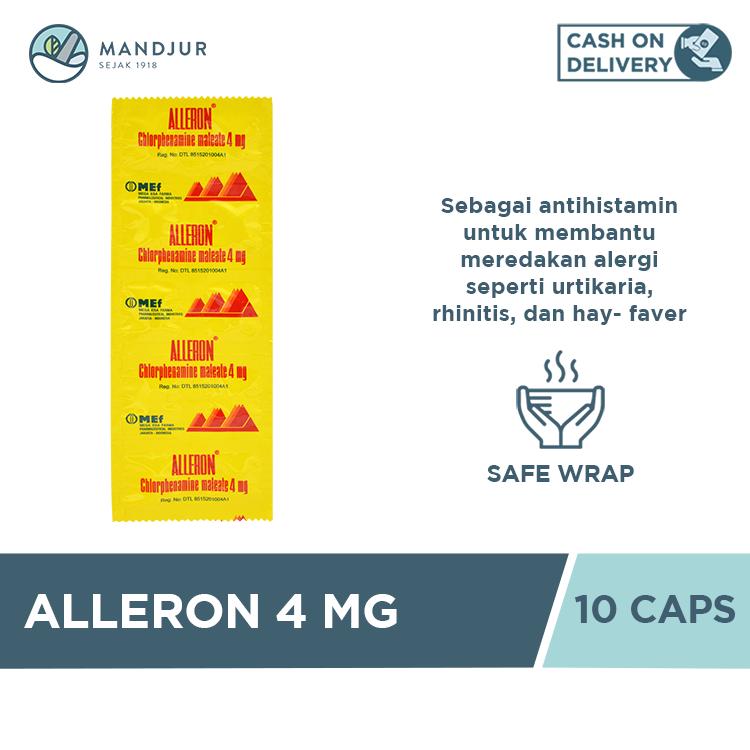 Alleron 4 Mg 10 Kaplet - Obat Alergi Gatal Gatal Rhinitis Dan Biduran