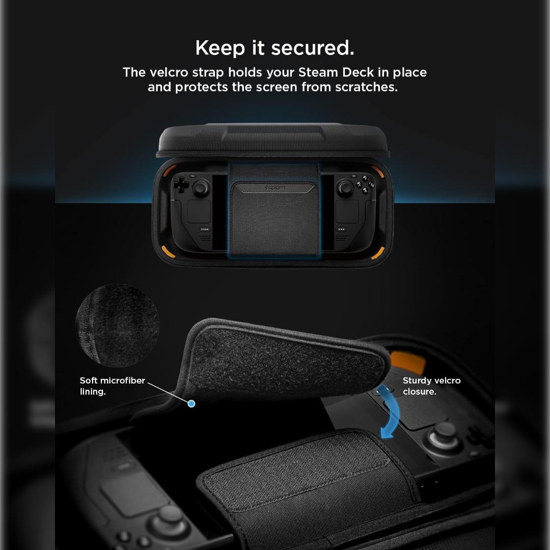 Spigen Steam Deck OLED (2023) / Steam Deck (2022) Pouch Rugged Armor Pro - Black AFA03731-1