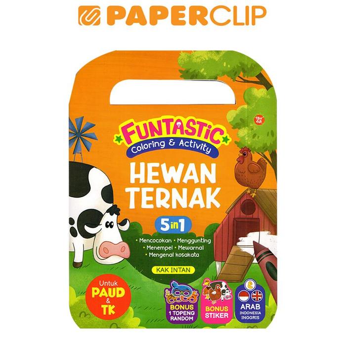 Gambar FUNTASTIC COLORING & ACTIVITY : HEWAN TERNAK dari Paperclip Indonesia Kota Administrasi Jakarta Selatan Tokopedia