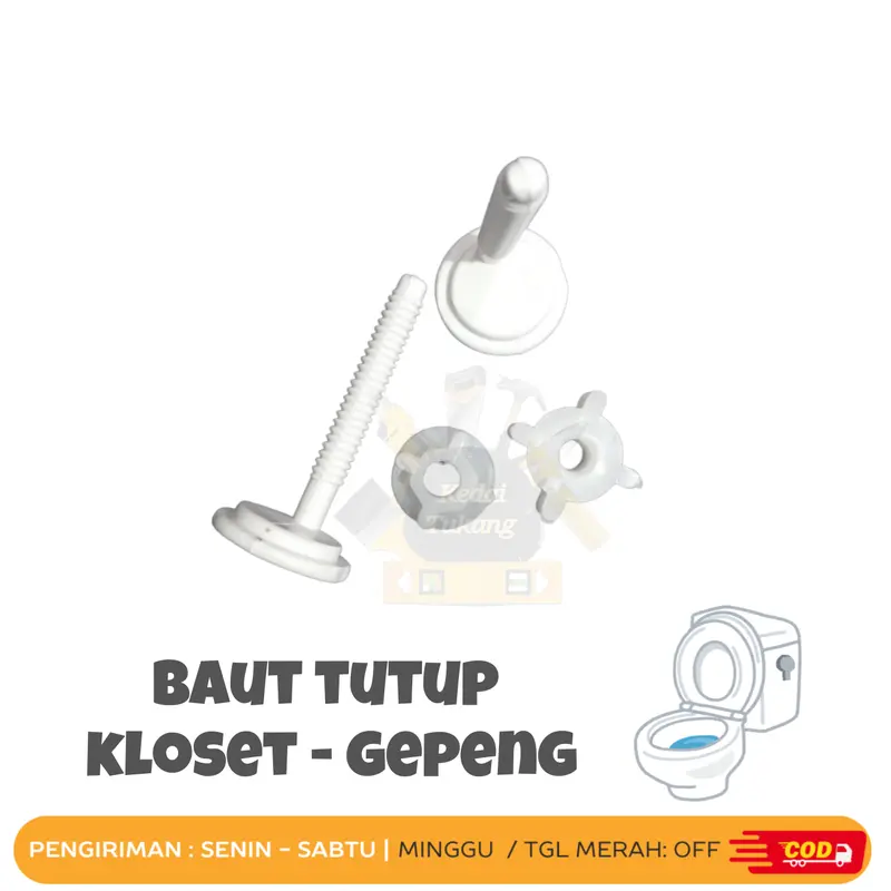 KEDAI TUKANG 1pcs Baut Sekrup Tutup Cover Closet Closed INA TOTO American Standard Kamar Mandi WC Toilet Seat Screw 1