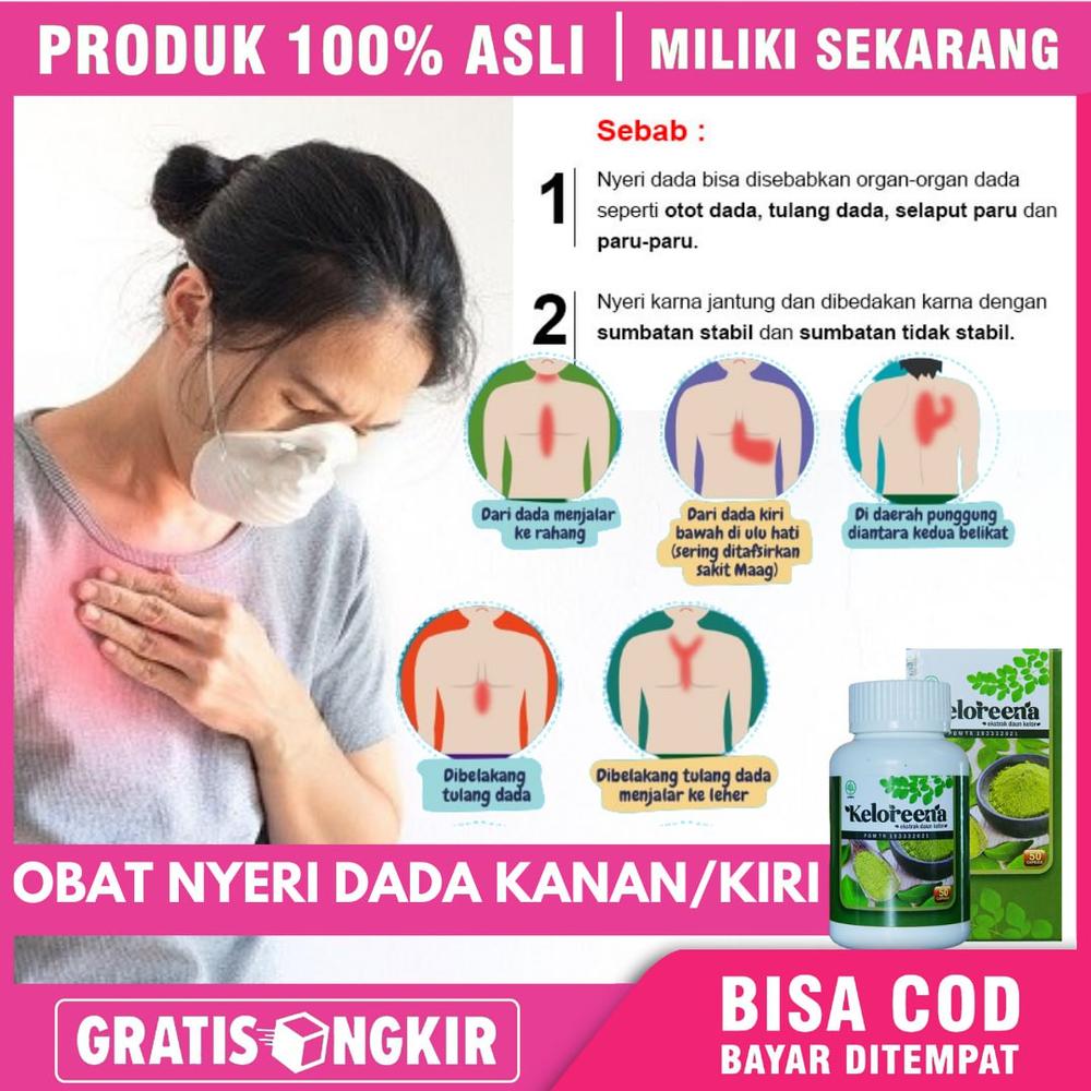 Keloreena Asli Original - Obat Sakit Dada - Obat Nyeri Dada Sebelah Ka