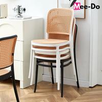 Gambar Kursi Makan Cafe Rotan Sintetis Kursi Teras Plastik Anyaman - LEVIE - WHITE dari Mee Do Kota Bekasi 5 Tokopedia