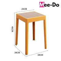 Gambar Kursi Makan Cafe Rotan Sintetis Kursi Teras Plastik Anyaman - LEVIE - WHITE dari Mee Do Kota Bekasi 4 Tokopedia