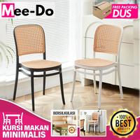 Gambar Kursi Makan Cafe Rotan Sintetis Kursi Teras Plastik Anyaman - LEVIE - WHITE dari Mee Do Kota Bekasi 1 Tokopedia