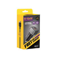 Gambar Car Charger V-GeN VCC2-23 Dual Fast Charging QC 3.0 PD 30W Carger Mobil USB Type C dari Semua V-GeN Kab. Tangerang 2 Tokopedia