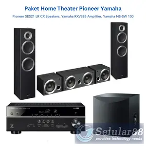 [Paket] Pioneer Yamaha Home Theater Set Speaker Amplifier Subwoofer