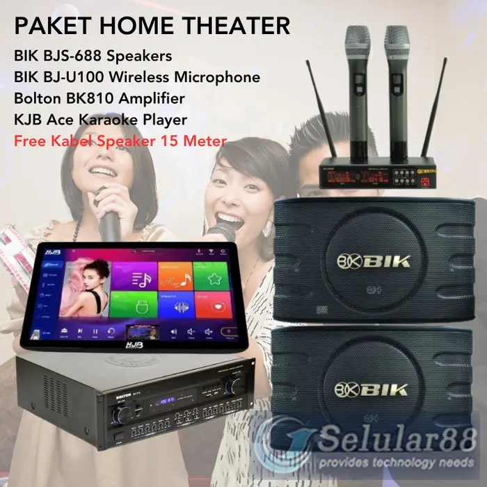 [Paket] BIK BJS688 BJU100 Bolton BK810 KJB Ace Karaoke Home Theater