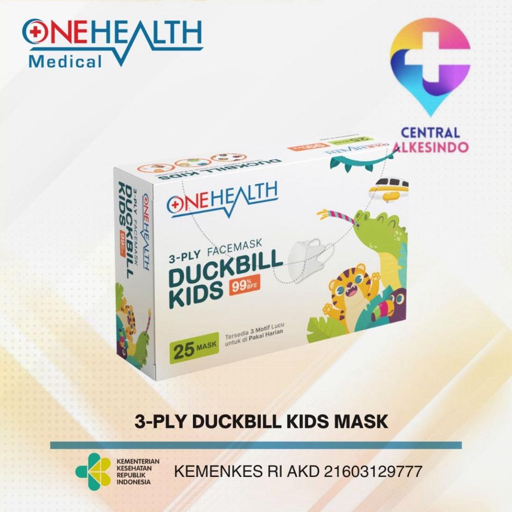 Onehealth Duckbill Kids 3-Ply Masker Medis Central Alkesindo - Putih