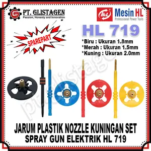 HL Nozzle Needle Set Jarum Kuningan Spray Gun Elektrik HL 719 ORIGINAL