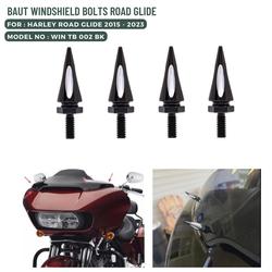 13″ Black Wave Windshield – For Harley Road Glide FLTR FLTRX 2015-2023 (Sixth Quadrant) 2 thumbnail image