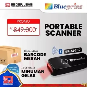 Mini Barcode Scanner Bluetooth Portable Blueprint SP200 Pembaca Scan QR Code SP 200 Scaner Reader