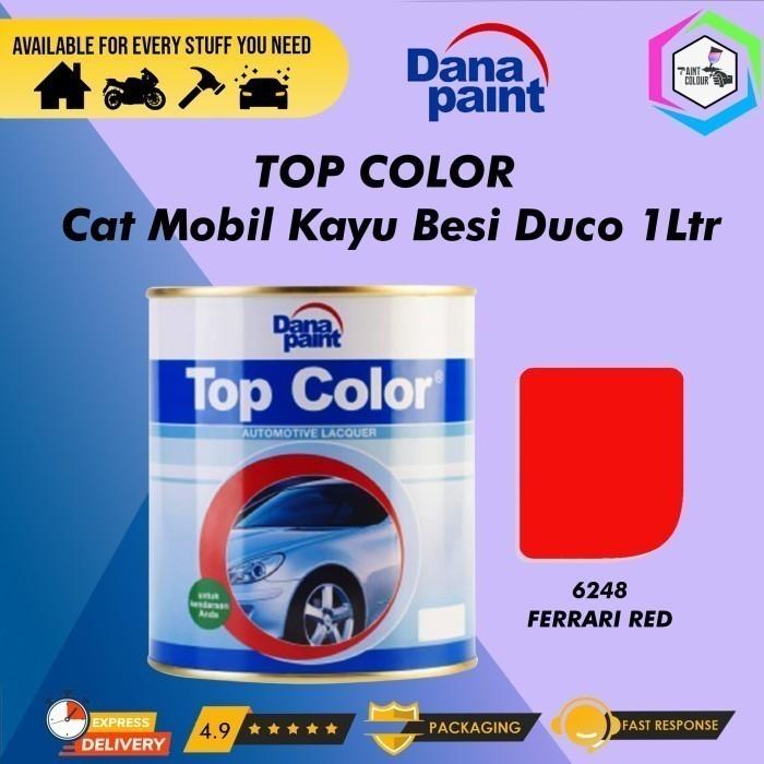 Jual TOP COLOR 6248 Ferrari Red - Cat Mobil Kayu Besi Duco - 100ml ...