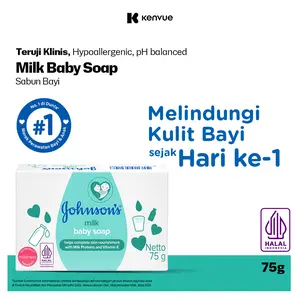 JOHNSON'S Milk Baby Soap - Sabun Bayi 75 gr