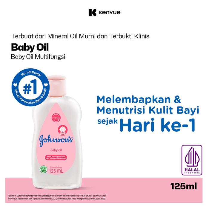 Gambar JOHNSON'S Baby Oil 125 ml - Minyak Pijat Bayi dari Kenvue Official Store Kota Administrasi Jakarta Timur Tokopedia
