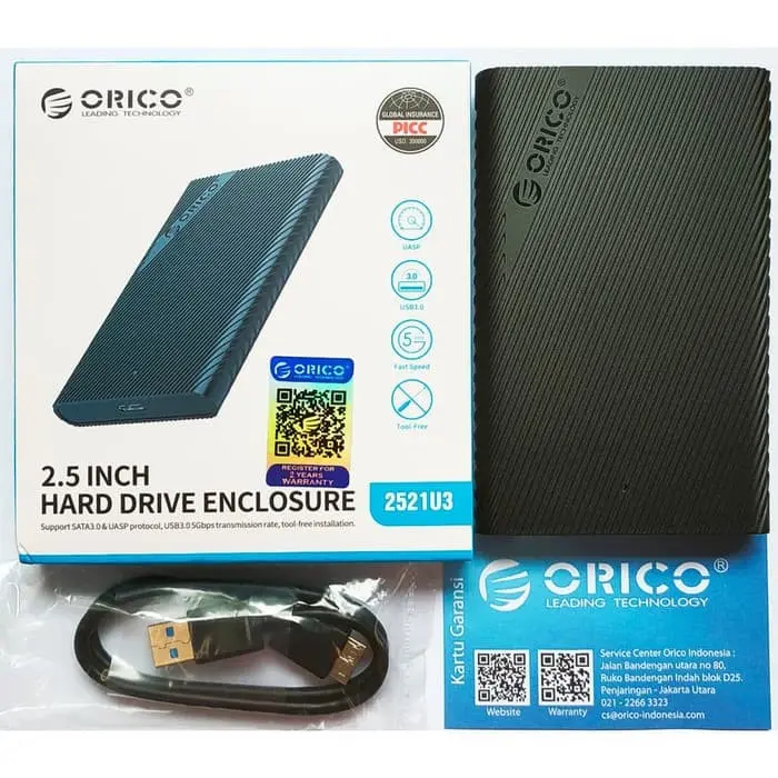 Hard Disk External Case ORICO 2521U3 2.5 Inch SATA USB Casing HDD SSD
