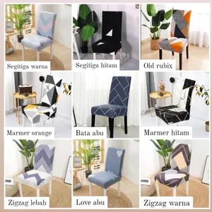 Sarung Kursi Meja Makan Motif Elastis Strech Import Cover Chair Shabby
