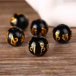 Batu Onyx Ukir Mantra Tibet Om Mani Padme Hum | BTU-14