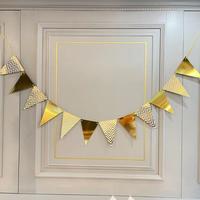 Gambar 1 Set Banner Segitiga Zig Zag Bunting Flag Triangle Dekorasi Pesta - SILVER dari DEPARCEL RIBBON Kota Malang 2 Tokopedia