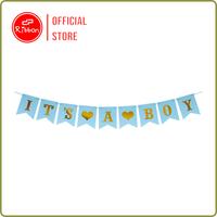 Gambar 1 Set Banner Baby Shower It's A Boy / Girl Baby Shower Blue Pink Segi5 - Blue - Its A Boy dari DEPARCEL RIBBON Kota Malang 4 Tokopedia