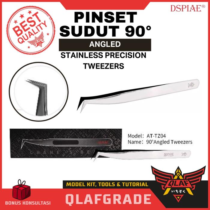 Gambar Pinset Sudut 90 Derajat DSPIAE Angled Tweezers AT-TZ04 dari Wahkhilaf Kota Surabaya Tokopedia