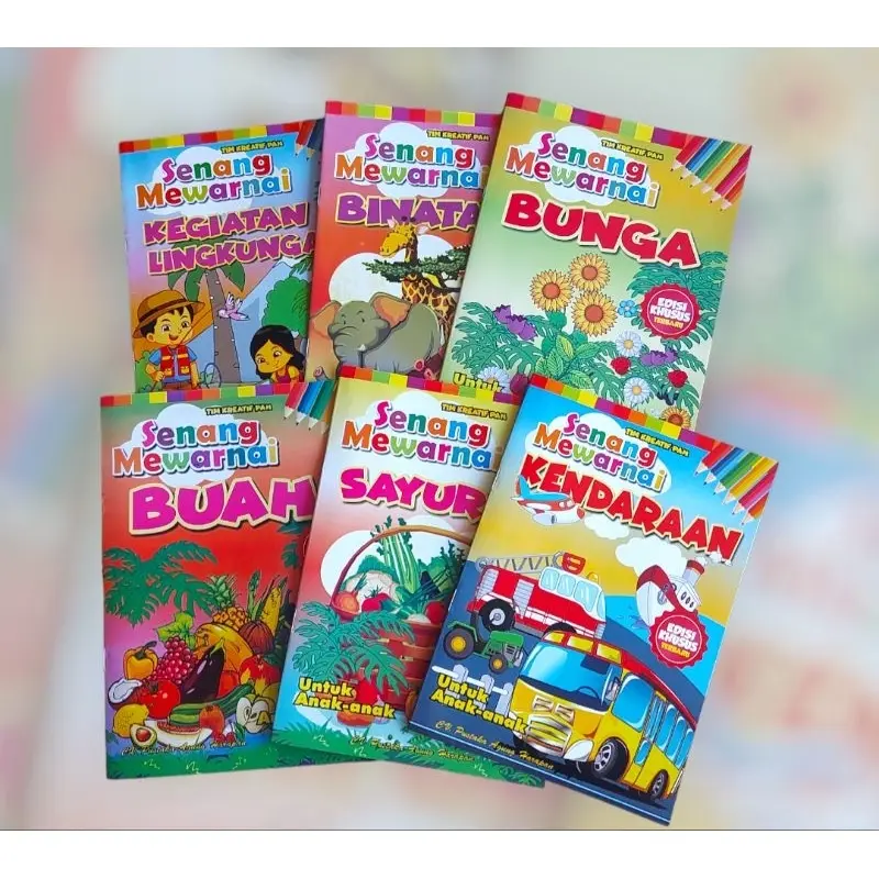 Buku Senang Mewarnai PAH Seri (1Buku) || Buku Mewarnai Paud TK