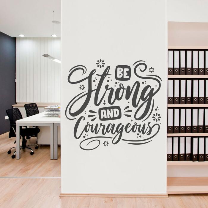 Gambar Sticker Dinding Kaca Kantor quotes Be Strong Sticker Cutting Motivasi - S 40CM X 37CM dari LANCARI Kota Administrasi Jakarta Pusat Tokopedia