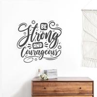 Gambar Sticker Dinding Kaca Kantor quotes Be Strong Sticker Cutting Motivasi - S 40CM X 37CM dari LANCARI Kota Administrasi Jakarta Pusat 2 Tokopedia