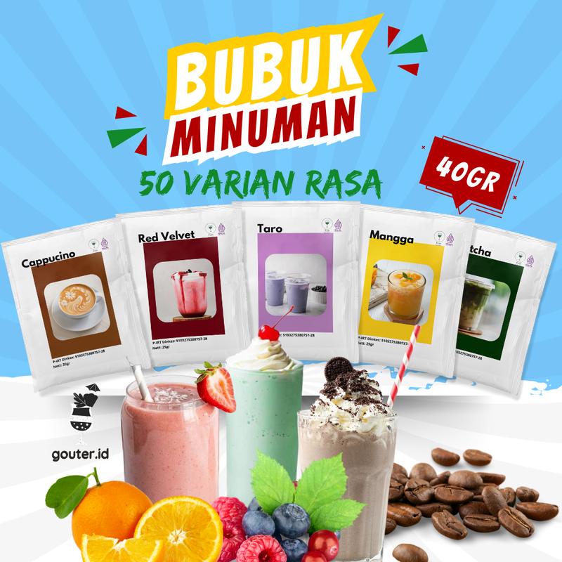 BUBUK MINUMAN RASA 40GR / SERBUK MINUMAN ANEKA RASA KEKINIAN - Shop ...