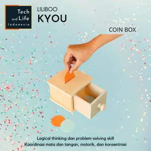 Mainan Edukasi Anak Bayi Montessori Kayu LILIBOO KYOU Coin Box