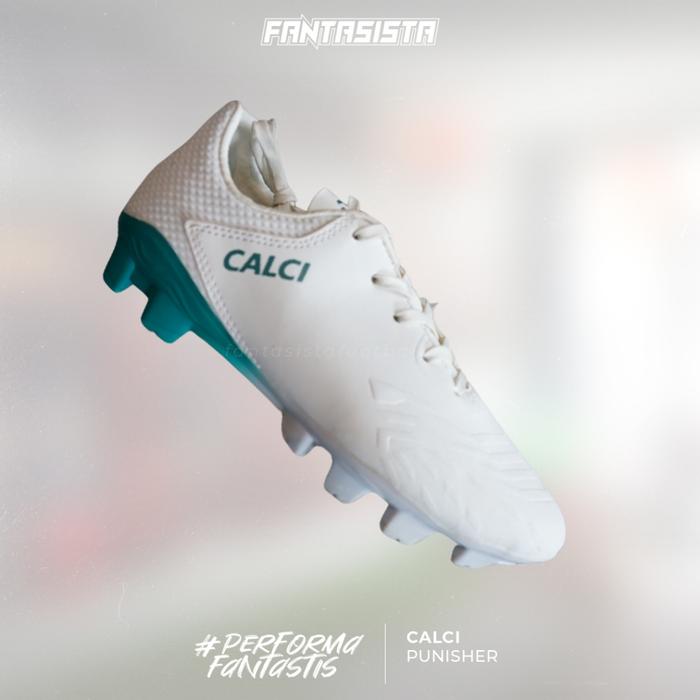 Gambar SEPATU BOLA - CALCI PUNISHER SC JR - WHITE/TOSCA - 220047 dari Fantasista Football Kab. Karawang Tokopedia