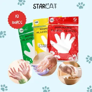 SC Sarung Tangan Plastik 1 Pak 100pcs Tebal Food Grade